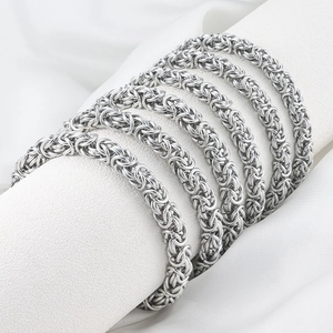 Handmade Byzantine Dragon Bone Chain Stainless Steel DIY Jewelry Accessory For Necklace Bracelet Making Hip Hop Style Unisex
