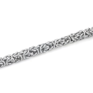 Handmade stainless steel byzantine chain necklace for DIY hip-hop jewelry making