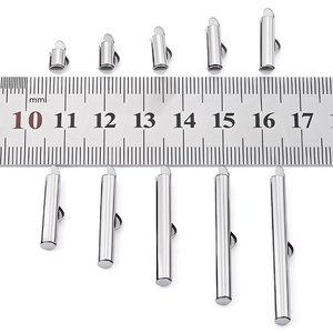 Différentes tailles de fermoirs coulissants en acier inoxydable pour bijoux DIY avec règle