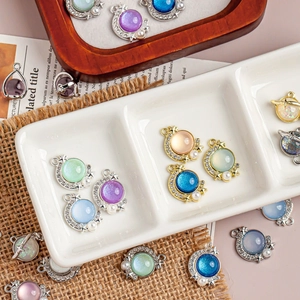 Chic Sonnen- und Mondanhänger aus Legierung mit Perlen und Strass für DIY-Schmuck