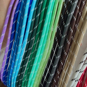 5mm colorful nylon paracord ropes in various patterns for DIY keychain making