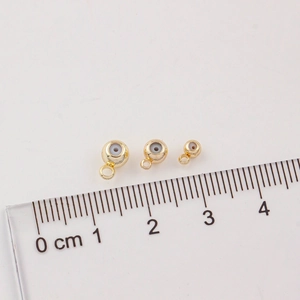 Tre misure di perline stopper in silicone placcato oro 14K con asole per gioielli fai da te