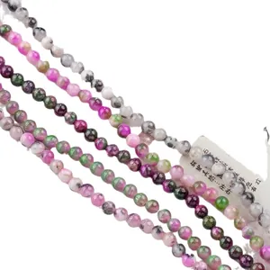 Mixed color natural persian jade beads for DIY handmade necklaces and jewelry