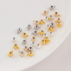 Perline fermagli in silicone placcato oro 14K con ganci per creazione gioielli fai da te