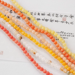 Natural yellow jade round beads 4-12mm for DIY jewelry making handmade necklaces