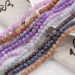 Natural Jade Round Beads For DIY Jewelry Making Polished Loose Stone Beads For Handcrafted Bracelets Necklaces New Chinese Style Art Crafts Accessories