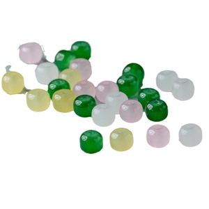 Translucent Chinese style green and multi-color barrel beads for DIY jewelry making