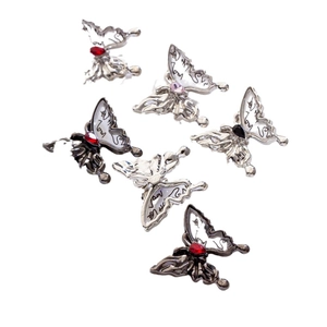 Schmetterlingsperlen aus Legierung mit Birnensteinen für handgefertigten DIY-Schmuck