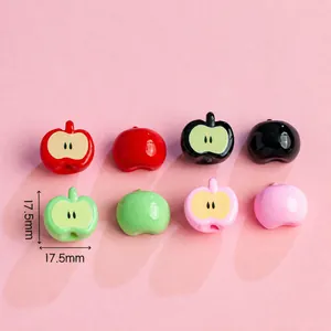Colorful apple acrylic beads 17.5mm for DIY jewelry making and beaded accessories