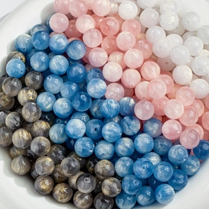 Starry Sky Gold Foil Resin Beads For DIY Jewelry Making Bracelet Necklace Round Loose Spacer Beads For Artistic Accessories