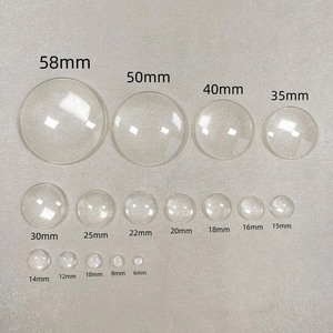 Cabochon in vetro trasparente di varie dimensioni da 6mm a 58mm per creazioni fai-da-te