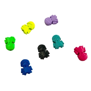 Colorful alloy angel spacer beads for DIY jewelry making in seven vibrant colors
