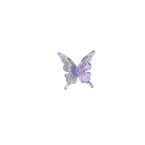 3D iridescent purple butterfly pendant for elegant DIY hairpins and jewelry making