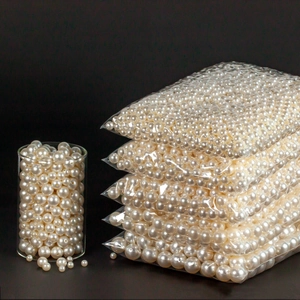 Bulk off-white ABS faux pearl beads for DIY jewelry making in various packaging formats