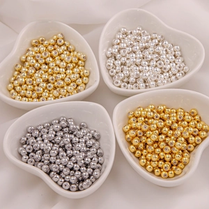 Perline in silicone placcate oro 18K per gioielli fai-da-te in ciotole di ceramica