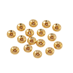 Polished gold plated copper spacer beads with smooth finish for DIY jewelry making