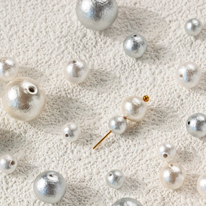Japanische Baumwollperlen in Weiß und Silber für DIY-Schmuck und Ohrringe
