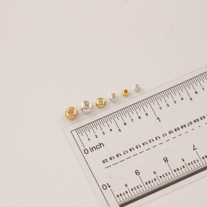 Plated metallic glass spacer beads in multiple sizes from 2mm to 6mm for DIY jewelry making