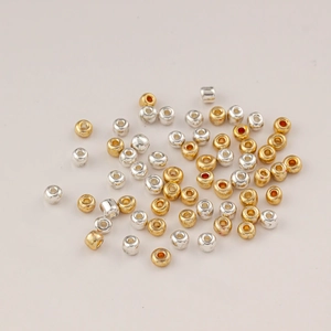 Golden and silver plated glass seed beads for DIY jewelry making and beadwork projects