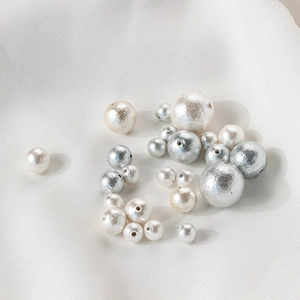 Strukturierte Baumwollperlen in verschiedenen Größen für DIY-Schmuck und Ohrring-Zubehör
