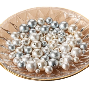 Premium Japanische Baumwollperlen in Weiß und Silber für DIY Schmuck und Bastelbedarf