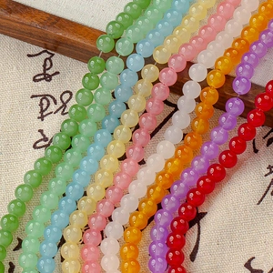 8mm Glass Beads For DIY Jewelry Making Traditional Chinese Colors Polished Round Loose Beads For Necklace Earring Handcrafted