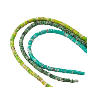 Perle in pietra naturale verde e turchese per gioielli fai da te e bracciali
