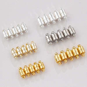 14K 18K Gold Plated Copper Magnetic Clasps For Necklace Bracelet DIY Jewelry Making Findings Connector Accessory For Women Men