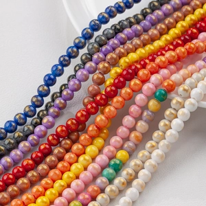 Natural Gold Colored Jade Beads Round Loose Beads For DIY Jewelry Making Bracelet Necklace Handmade Crafting Accessories