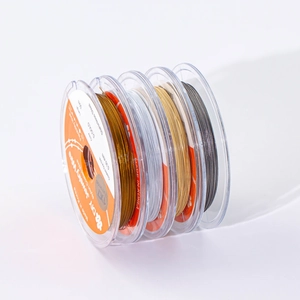 Fil à perles en acier inoxydable 0,38 mm avec revêtement nylon pour bijoux DIY