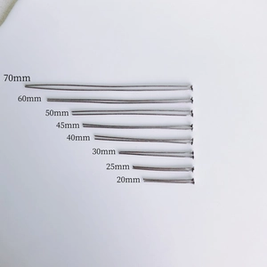 Chiodini a testa piatta in acciaio inox per gioielli, lunghezze assortite da 20mm a 70mm