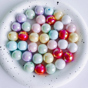15mm irisierende Acrylperlen in Bonbonfarben für DIY-Schmuck und Handyketten