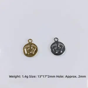 Gold- und Silber-Babyfuß-Anhänger für DIY-Halsketten mit den Maßen 13x17 mm
