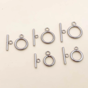 Polished Stainless Steel OT Toggle Clasp Round Connector For DIY Jewelry Making Bracelet Necklace Handmade Findings