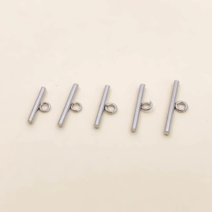 Polished stainless steel OT toggle clasps in five sizes for DIY jewelry making