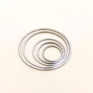 Polished stainless steel geometric circular rings for DIY jewelry making and pendants