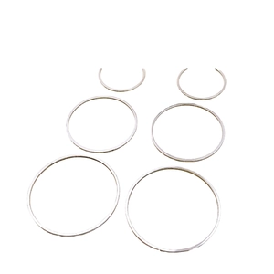 Polished silver stainless steel circular ring pendants and DIY jewelry connector rings