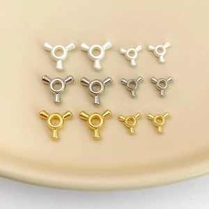 Unregelmäßige Dreizackige Legierungs-Zwischenperlen Für DIY-Schmuckherstellung Gold Silber Armband Halskette Handwerk Zubehör