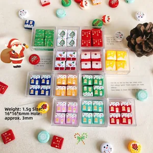 Kit de perles de Noël DIY avec motifs sapin et bonhomme de neige en boîte