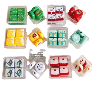 Kit de perles de Noël DIY avec sapins et bonshommes de neige en boîte de rangement