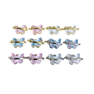 Pendentif papillon en résine et étoile en alliage pour création de bijoux DIY