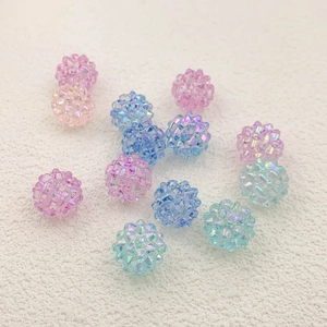 Perline colorate in resina sfaccettata con rivestimento AB per gioielli DIY