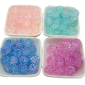 Perline colorate a forma di bacca iridescenti per gioielli fai-da-te in piatti ceramica