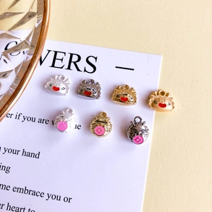 DIY dragon scale monster metal charms in gold and silver plating for jewelry making