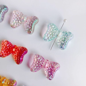 Colorful resin butterfly pendants with glitter filling for DIY jewelry making and crafts