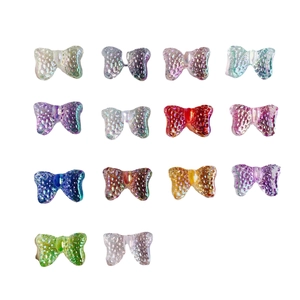 Mix of 14 colorful resin butterfly pendants for DIY jewelry and nail art crafts