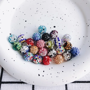 Rhinestone Pave Disco Ball Beads For DIY Jewelry Making Shamballa Clay Round Loose Spacers Beads Craft Accessories