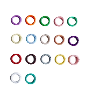 Set of 20mm colorful spring gate rings O-rings for DIY keychains and bag accessories