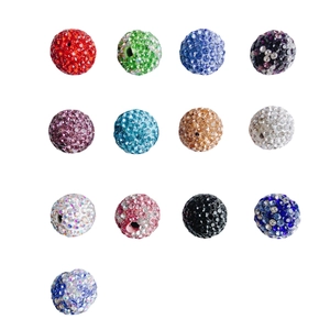 Set bunte glitzernde Kristall-Rhinestone-Kugelperlen für DIY-Schmuckherstellung