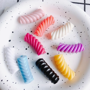 Fai Da Te Creazione Gioielli Resina Spirale Marshmallow Forma Perline Colorate Intrecciate Sciolte Per Collana Bracciale